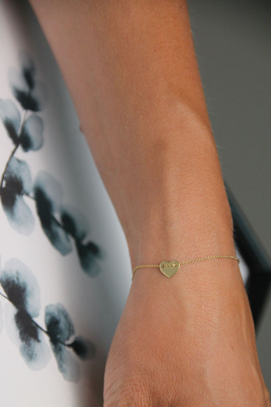 MYLOVE GOLD I ARMBAND mit Herz als Anhänger I 8K GOLD