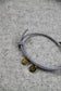 CHARMS COLLECTION I STOFFARMBAND mit zwei runden Plättchen I 8K GOLD