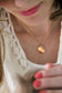 GRACE I KETTE 8K GOLD Lang, filigran mit großem Plättchen in 16 mm
