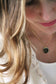 GRACE I KETTE 8K GOLD Lang, filigran mit großem Plättchen in 16 mm