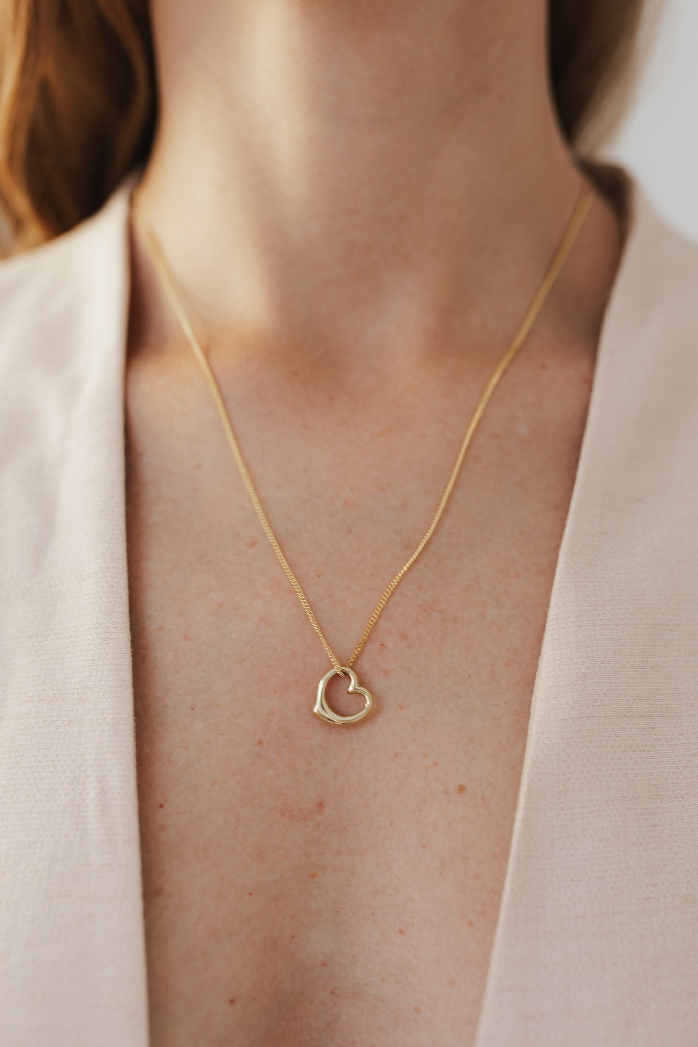 BUBBLE LOVE I KETTE 8K GOLD Lang mit Bubble Herz als Anhänger