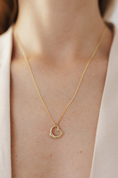 BUBBLE LOVE I KETTE 8K GOLD Lang mit Bubble Herz als Anhänger