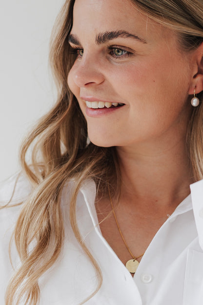 MEMORIES COLLECTION I KETTE mit Line Art Zeichnung I 8K GOLD