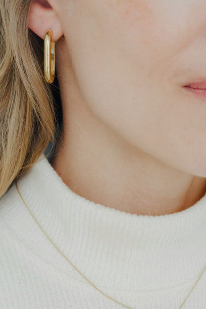 RECTANGULAR BOLD HOOPS I CREOLE länglich