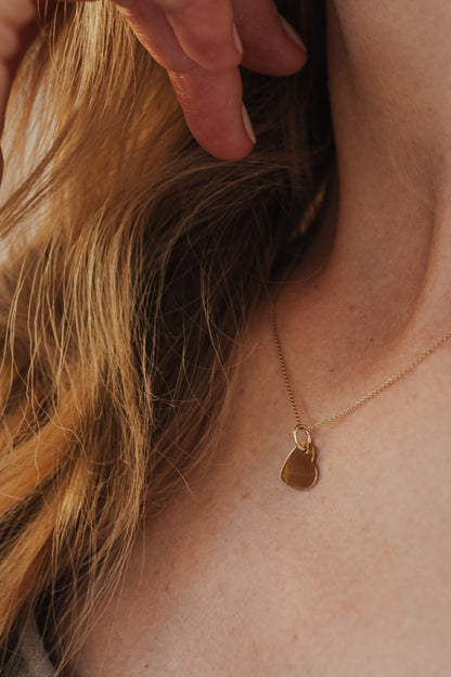 LOVE I KETTE 8K GOLD Mittellang, filigran mit Herz in 10 mm