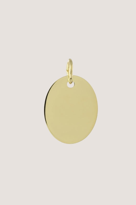 EINZELNER OVALER ANHÄNGER mit Geburtsblumenstrauß I 8 K GOLD