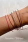 MYLOVE I STOFFARMBAND mit zwei Geburtssteinen als Anhänger I 8K GOLD