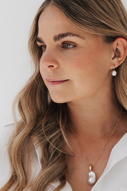 PEARL I PERLEN OHRRINGE 8K GOLD