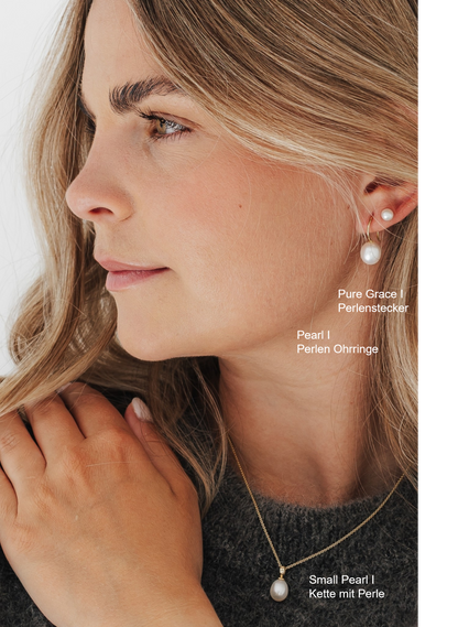PEARL I PERLEN OHRRINGE 8K GOLD
