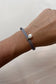 CHARMS COLLECTION I STOFFARMBAND mit Süsswasserperle I 8K GOLD