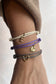 CHARMS COLLECTION I STOFFARMBAND mit Initial I 8K GOLD
