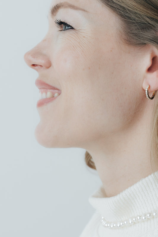 ZIRCONIA HUGGIES I Creole mit 10 Zirkonia