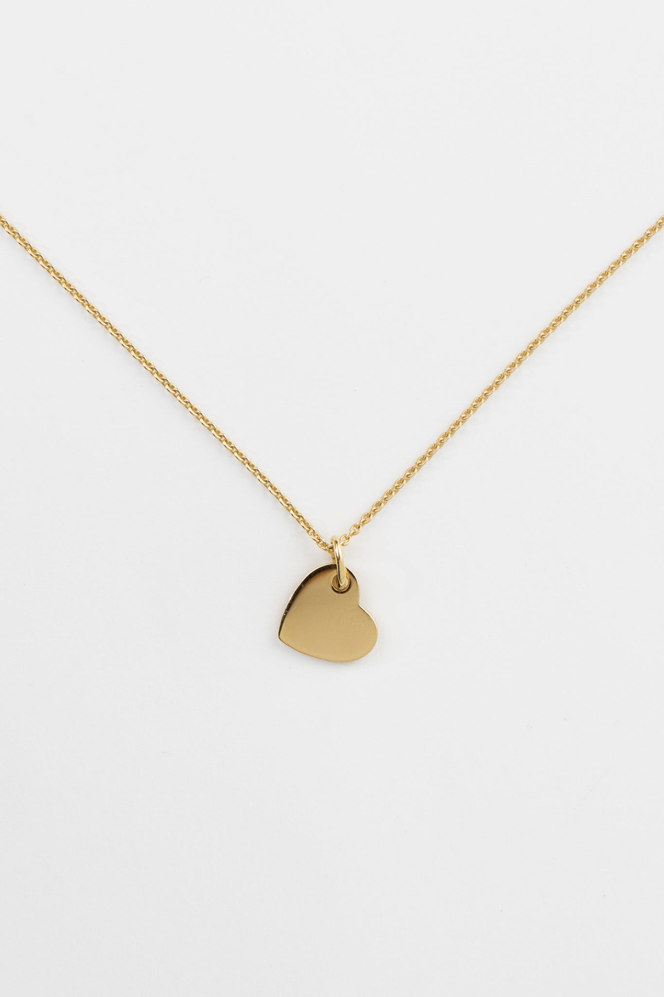 LOVE I KETTE 8K GOLD Mittellang, filigran mit Herz in 10 mm
