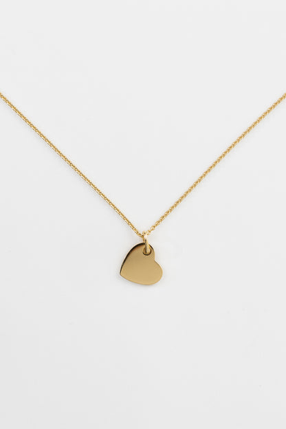 LOVE I KETTE 8K GOLD Mittellang, filigran mit Herz in 10 mm