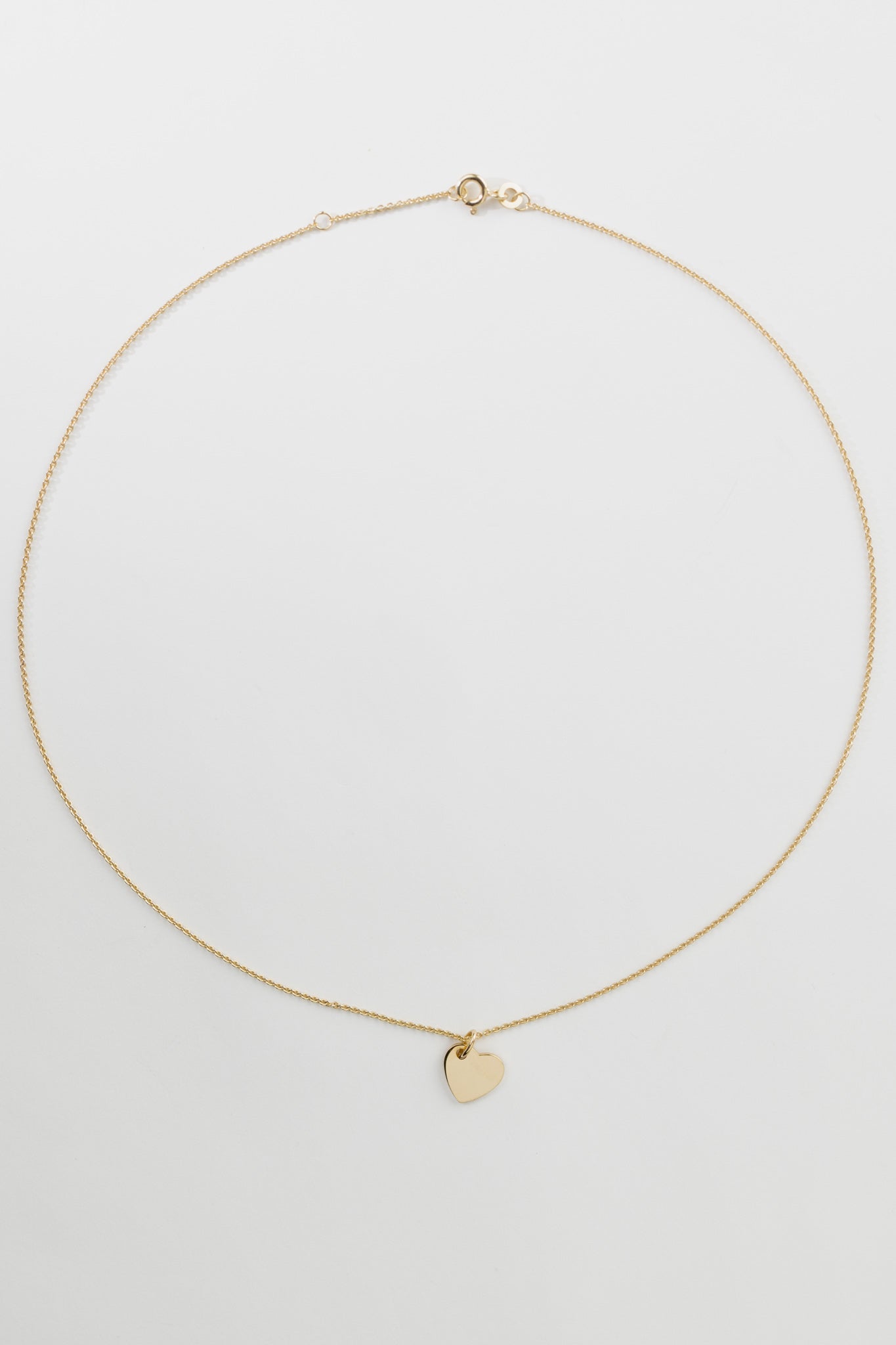 LOVE I KETTE 8K GOLD Mittellang, filigran mit Herz in 10 mm