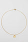 GRACE I KETTE 8K GOLD Lang, filigran mit großem Plättchen in 16 mm