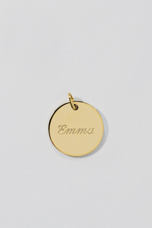 EINZELNES PLÄTTCHEN I 8K GOLD I 16 mm
