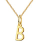 WRITE YOUR STORY I INITIAL KETTE 8K GOLD Kurz, filigran mit einem Initial in 10 mm