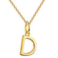 WRITE YOUR STORY I INITIAL KETTE 8K GOLD Kurz, filigran mit einem Initial in 10 mm