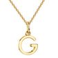 WRITE YOUR STORY I INITIAL KETTE 8K GOLD Kurz, filigran mit einem Initial in 10 mm