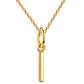 WRITE YOUR STORY I INITIAL KETTE 8K GOLD Kurz, filigran mit einem Initial in 10 mm