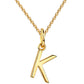 WRITE YOUR STORY I INITIAL KETTE 8K GOLD Kurz, filigran mit einem Initial in 10 mm
