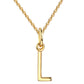 WRITE YOUR STORY I INITIAL KETTE 8K GOLD Kurz, filigran mit einem Initial in 10 mm