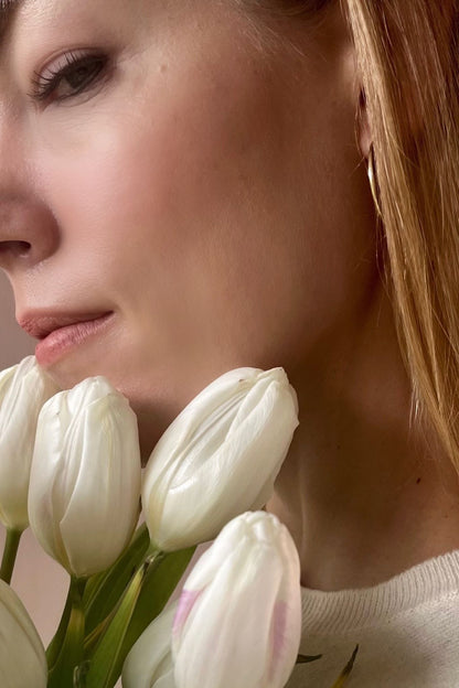 BASIC HOOP I OHRRING 8K GOLD groß, 30 mm