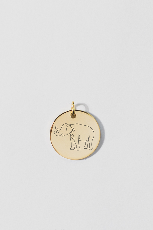 EINZELNES PLÄTTCHEN I 8K GOLD I MIT SYMBOL