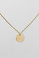 GRACE I KETTE 8K GOLD Lang, filigran mit großem Plättchen in 16 mm