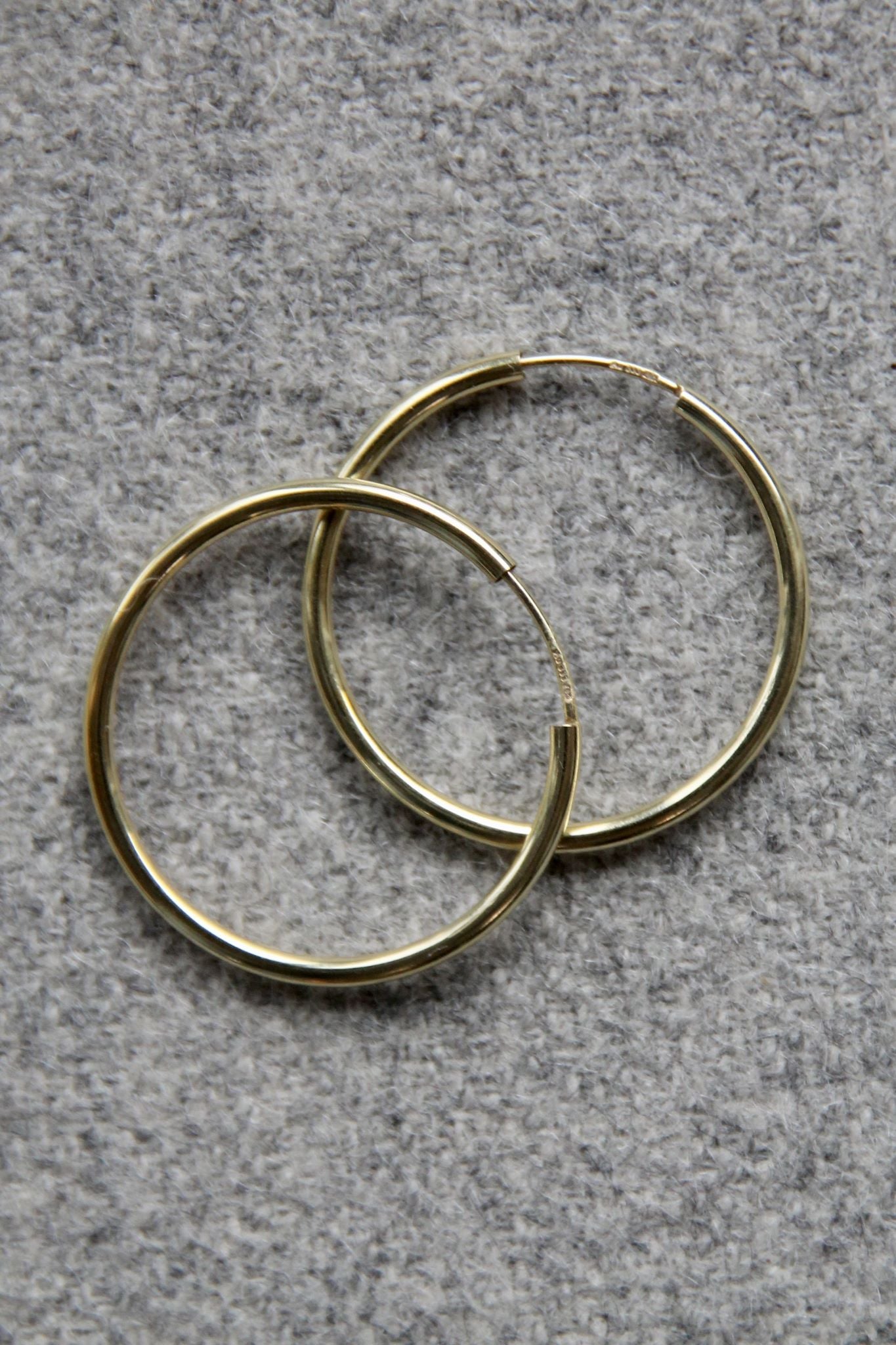 BASIC HOOP I OHRRING 8K GOLD groß, 30 mm