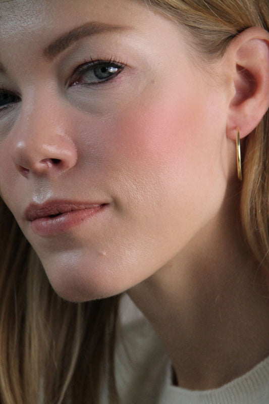 BASIC HOOP I OHRRING 8K GOLD groß, 30 mm